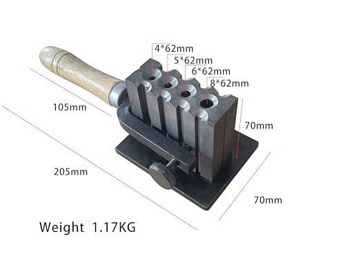 2 in 1 Reversible Wire Plate Ingot Mold, 4 Square Hole | Melting Casting Refining, Gold Silver Copper Aluminum Brass, Precious Metals - size: S-4/5/6/8mm