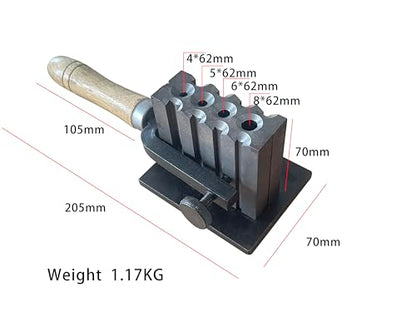 2 in 1 Reversible Wire Plate Ingot Mold, 4 Square Hole | Melting Casting Refining, Gold Silver Copper Aluminum Brass, Precious Metals - size: S-4/5/6/8mm