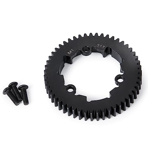 Steel 51T Main Spur Gear M1 for Tra-xxas X-MAXX XRT E-REVO 2.0 New | MAXX XO-1 6S 8S Maxx 4S 1/5 1/6 1/7 1/10 RC Car Upgrade - size: 51T