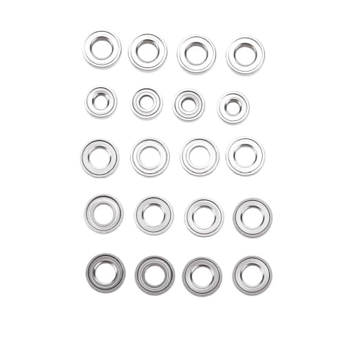20-Piece Stainless Steel RC Bearing Kit | 3x6x2mm 3x6x2.5mm 2x5x2.5mm for Axial SCX30 1/30 Crawler