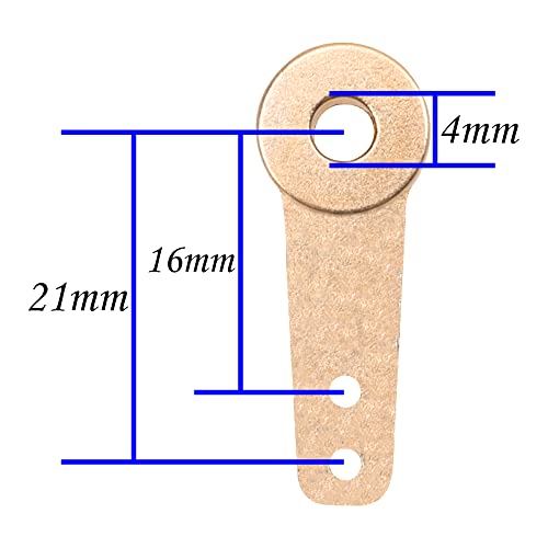 4PCS Aluminum RC Airplane Steering Servo Arm Horn Rocker Arms for RC Quadcopter Fixed Wing Parts (4mm) - size: 4mm