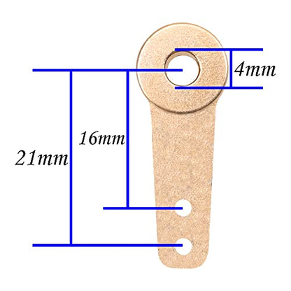 4PCS Aluminum RC Airplane Steering Servo Arm Horn Rocker Arms for RC Quadcopter Fixed Wing Parts (4mm) - size: 4mm