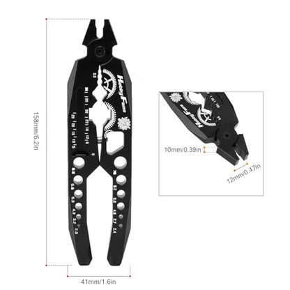 Metal Shock Absorber Pliers Rod Ball Clamp & Hex Bit Linkages Link Rod Ends Installing Tools Multi-Function RC Tool Combo Set for 1/8 1/10 RC Car