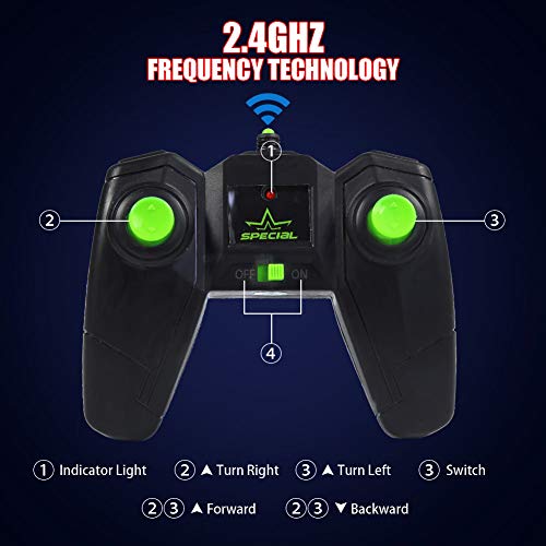 Lumiparty 2PACK RC Stunt Car Remote Control Car for Kids, 2.4Ghz High Speed Rock Crawler Vehicle,360 Rotating 4WD Off Road Double Sided Rotating Tumbling Rc Car with 4 Rechargeable Battery.
