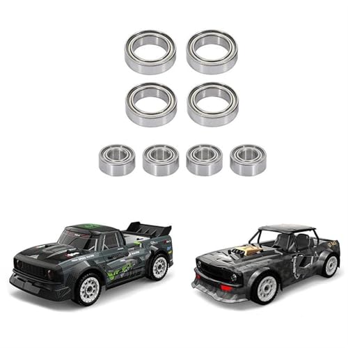 Double Rubber Seal for SG1603 SG1604 for UDIRC UD1601 UD1602 UD1603 UD1604 1/16 rc Car Spare Parts Accessories 8 Pcs Ball Bearing Set