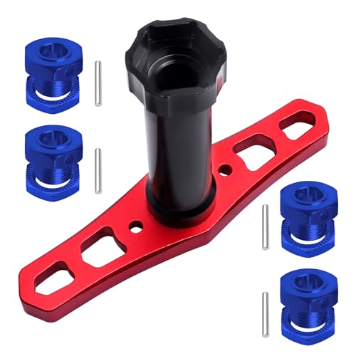17mm Hex Wheel Hubs Adapter & Hex Wrench RC Tool Set for 1/8 RC Cars Monster Trucks Traxxas X-Maxx, E-Revo, E-Maxx, Summit