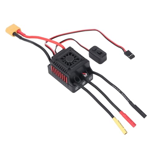 Aramox 1 10 RC Car Brushless ESC Aluminum Alloy Electronic Speed Controller 45A 3A BEC Cooling Fan for On Road Off Road Buggy Short Course Truck Racing