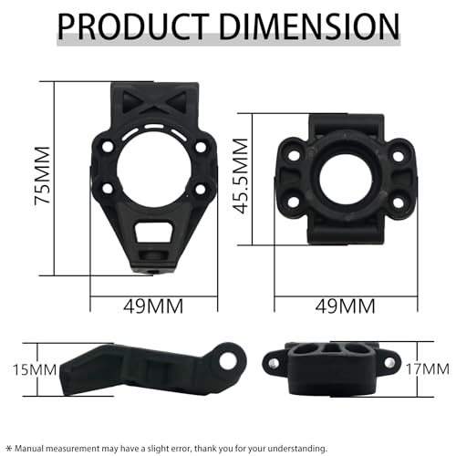 Nylon Rear Hub Carrier Kit Black for 1/5 HPI ROVAN Baja KM 5T 5B 5SC ROFUN BAHA RC CAR Toys Parts