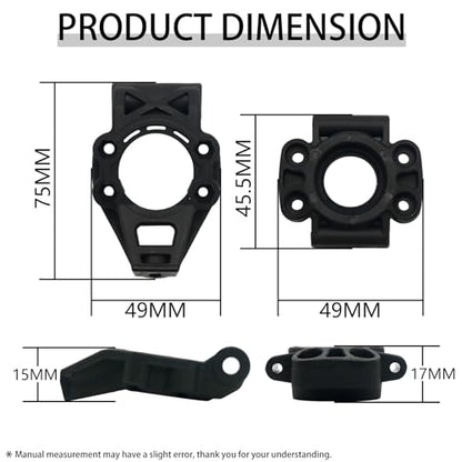 Nylon Rear Hub Carrier Kit Black for 1/5 HPI ROVAN Baja KM 5T 5B 5SC ROFUN BAHA RC CAR Toys Parts
