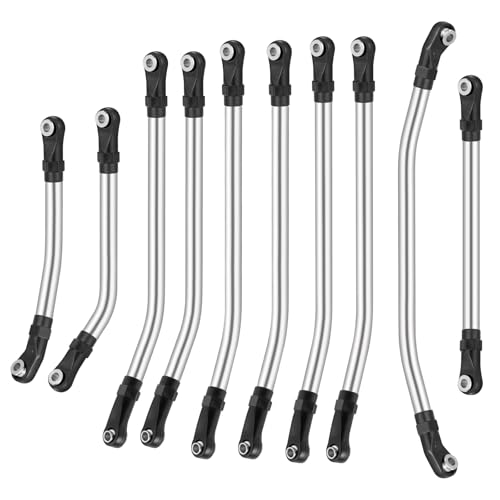 RCLIONS High Clearance Suspension Links Linkage for Redcat Ascent Fusion | 1/10th RC Crawler Car Upgrade Parts,Made of Stainless Steel