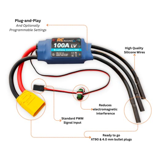 100A RC Brushless Motor Electric Speed Controller ESC 5.5v 4A UBEC - style: 100 Amp