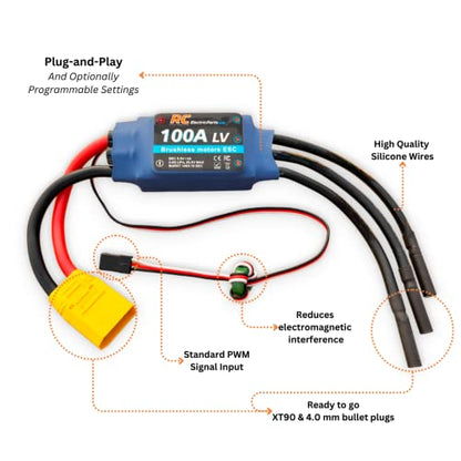 100A RC Brushless Motor Electric Speed Controller ESC 5.5v 4A UBEC - style: 100 Amp