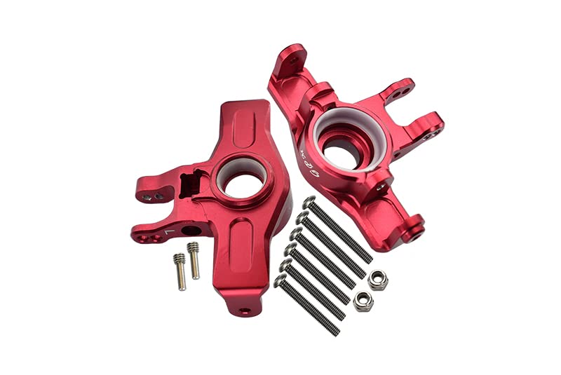 GPM For Traxxas Unlimited Desert Racer 4X4 (#85076-4) Upgrade Parts Aluminum Front Knuckle Arms - 1Pr Set Red