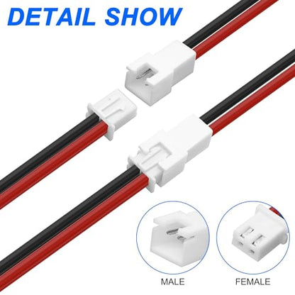 XMSJSIY XH2.54 1 to 2 Connector Terminal Wire 2-Pin XH2.54 Female -6PCS | to Dual Male 2.54mm Pitch Motherboard PWM PC Chassis Fan Y Splitter Terminal Connector for PC Fan 3D Printer LED Light -