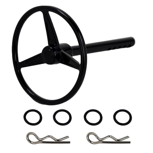 Aluminum Universal RC Steering Wheel for 1/10 Scale RC Crawler Car Axial SCX10 TRX4 D90 D110 Interior Accessories (Black) - color: Black