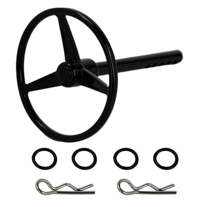 Aluminum Universal RC Steering Wheel for 1/10 Scale RC Crawler Car Axial SCX10 TRX4 D90 D110 Interior Accessories (Black) - color: Black