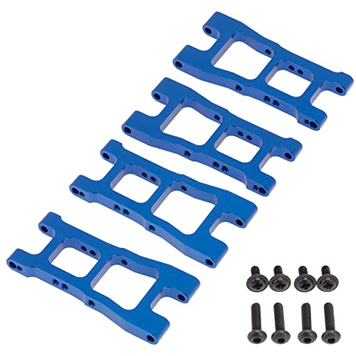 4Pack Treehobby Aluminum Alloy Front & Rear Lower Suspension Arms Swing Arm Compatible with 1/10 Redcat Blackout SC/Blackout SC Pro/Blackout XBE/Blackout XBE Pro/Blackout XTE/Blackout XTE Pro(Blue)