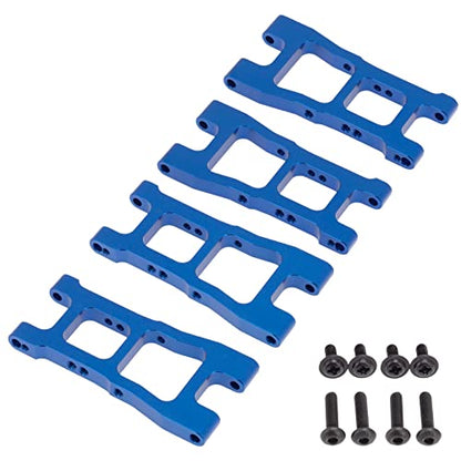 4Pack Treehobby Aluminum Alloy Front & Rear Lower Suspension Arms Swing Arm Compatible with 1/10 Redcat Blackout SC/Blackout SC Pro/Blackout XBE/Blackout XBE Pro/Blackout XTE/Blackout XTE Pro(Blue)