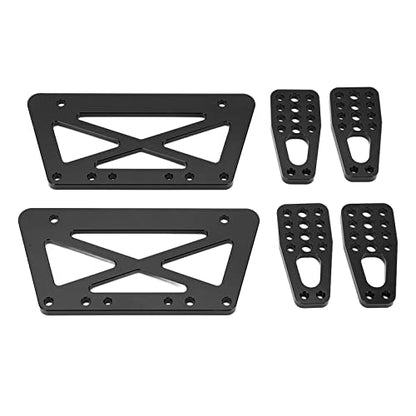 GLOGLOW Nan Alloy Chassis Lift Plate Set, Aluminum, Strong and Sturdy for Climbing Cars, Easy Installation for Axial SCX10 1/10 RC Car Model Accessories (Black)