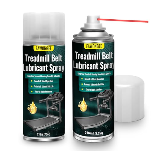 EAWONGEE Treadmill Belt Lubricant Spray 2-Pack 7.2oz | Precision applicator tube, heat-resistant, no disassembly needed, for treadmill, elliptical, exercise bike, fitness belts - size: 2 Pack