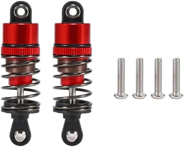1/10 RC Oil Leakproof Shocks,2Pcs Adjustable Oil Filled Shocks 52mm-120mm for 1/10 RC Buggy Truggy On Road Touring Drift Cars Monster Trucks Upgrade Parts (2PCS 52mm Red) - color: 2PCS 52mm Red