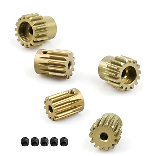 5PCS 32DP 540 Motor Pinion Gear 12T 13T 14T 15T 16T 3.175mm Shaft Pinion | Gears Replacement Parts Set Kit for 1/10 RC Car Brushless Brush Motor - color: Gold 32p 16t-20t