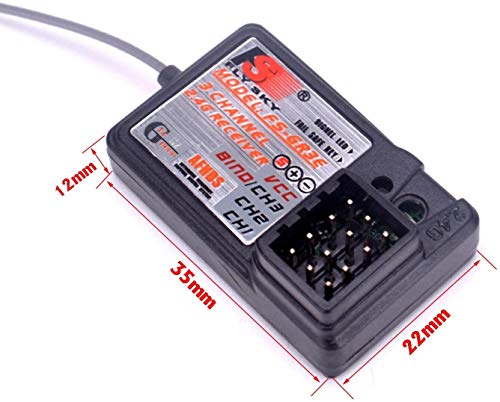 Flysky Receiver FS-GR3E AFHDS Long Range 3CH 2.4GHz Receiver for FS-GT2 FS-GT2B FS-GT3B FS-GT3C FS-IT4S Transmitter RC Car Boat (1 Pc) | AFHDS Long Range 2.4G 3CH Receiver Surface Receiver Fits RC Car RC Boat - size: 1 Pc