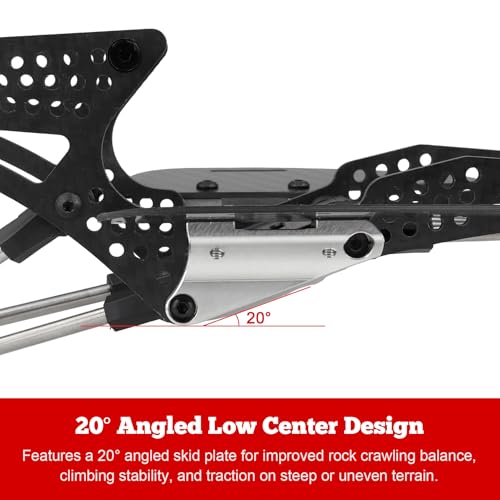 Hobbypark Carbon Fiber LCG Chassis Kit for Axial SCX10 SCX10 II Capra 1.9 UTB and Other 1/10 RC Crawler Car DIY Builds Upgrades Parts