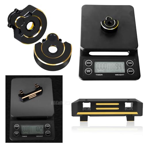 RC Upgrades Part for 1/10 TRX4,Brass Front & Rear Portal Axles,Diff Covers,Inner & Outer Portal Cover Housing,Axle Mount,Caster Blocks C Hub Carrier,Hex Hub w/Red Diff Covers,Black - color: Black (Upgrades)