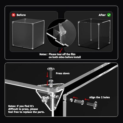 3MM Clear Acrylic Display Case, Zimo momo Self-Assemble Showcase for Collectibles, Action Figures,Dolls- Alternative Glass Box for Commemorative Gifts(13.7x11.8x23.6 inch, 35x30x60 cm) - size: 13.7x11.8x23.6 inch