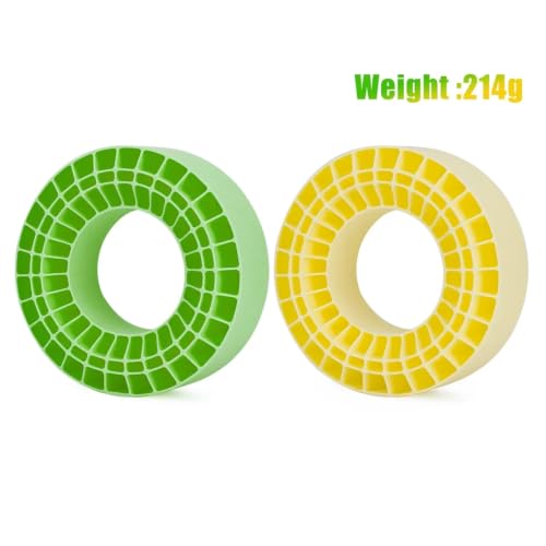 RC 2.2” Silicone Tire Inserts, 45A Silicone Rubber Inner Liners, Waterproof, for 2.2 Crawler Tires (Yellow, 4PCS) - color: Yellow