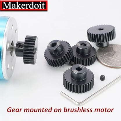 48p Pitch Pinion Gear Set 3.175mm 29T 30T 31T 32T 33T Hardened Steel fit 1/8 inch Shaft RC Car