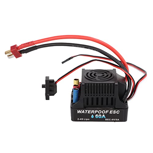 S3650 3900KV Brushless Motor 60A ESC Combo, High Torque 4 Pole 12 Slot RC Motor with Heat Sink and Programming Card for 1/10 Scale 2S 3S RC Car