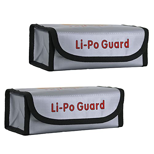 Tenergy 2 Pack, Fire Retardant Lipo Bags, Battery Bags for Charging and Storage, 7.3x3x2.4 inches Each - size: 2x Small 7.3x3x2.4in