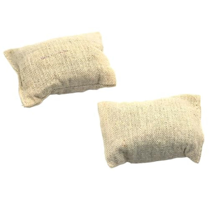 2PCS Simulation Sandbag Brown RC Car Simulated Sand Bags Decoration Sandbags Decor Tool Spare Parts for 1/10 SCX10 RC Carwler Car (2PCS)