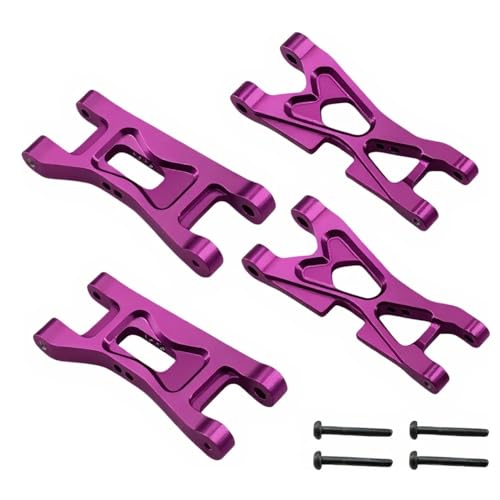 Aluminum Front & Rear Suspension Arms Set fo Losi Micro-B & Micro-T – Durable CNC Upgrade Parts RC Car Accessories for Performance & Replacement (purple) - color: purple