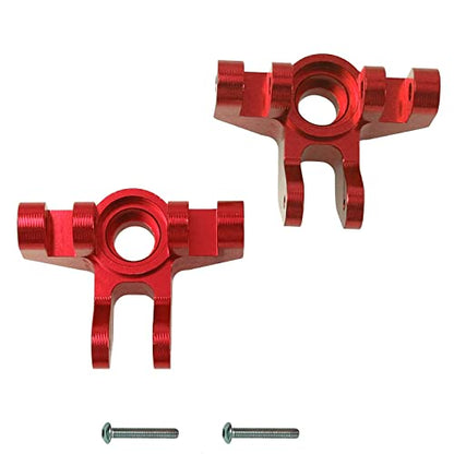 Aluminum Alloy Front Steering Knuckles Carrier Steering Block Compatible with 1/8 Losi LMT 4WD Solid Axle RC Monster Car (Red)