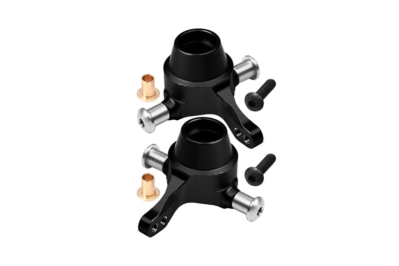 GPM For Tamiya TT-01 Upgrade Parts Aluminum Front Knuckle Arm Set - 1Pr Black