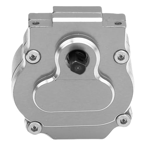 RC Complete Transmission, CNC Aluminum Alloy 24:1 Complete Transmission Smooth Operation for 1/18 RC Crawler Car Upgrade Part (Grey) - color: Grey