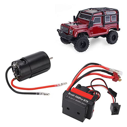 Changor Brushed RC Motor 550 29T High with 60A ESC Combo Set for SCX10 1/10 Offroad RC Car