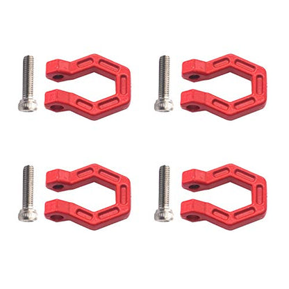 4Pack Vgoohobby RC Car Trailer Buckle,Metal Tow Shackle Front Bar Rescue Lock Hook Ring Compatible with Axial SCX10 Tamiya CC01 D90 Traxxas 1/10 RC Crawler Car
