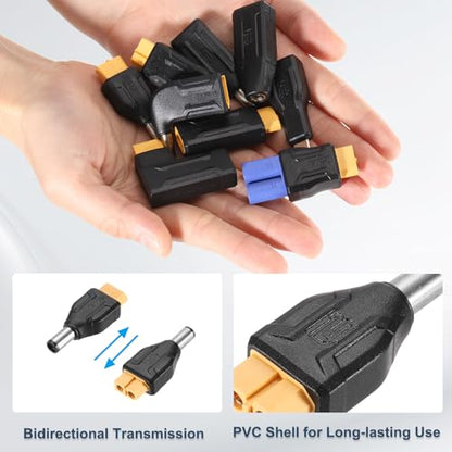 MECCANIXITY 2 Pack XT60 Adapter, XT60 Female to DC7406 Male 7.4 x 0.6mm Wireless Adapter, XT60 Connectors Wireless for Laptop Power Supply - style: XT60 Female to DC7406 Male