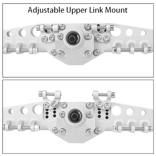 Full CNC Machined F9 Offset Portal Front Rear Axle with Adjustable Link Mount for 1/10 RC Crawler Capra Gmade R1 Rock Buggy LCG Cheater Rigs 1.9 UTB Shafty (Silver) - color: Silver