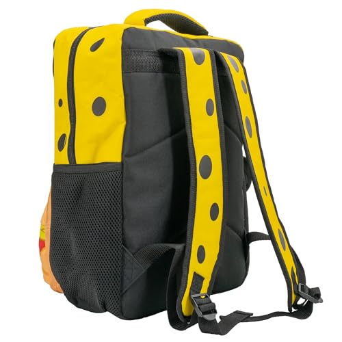 AI ACCESSORY INNOVATIONS Sponge Bob Square Pants Backpack, 3D Big Face SpongeBob Girls & Boys School Bag 16” - color: Sponge Bob