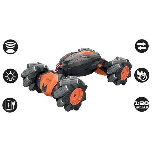 LEXiBOOK, Crosslander Twist RC Car, RC46 | 4WD, 360° twists, Stunts, Rechargeable - style: Crosslander Twist
