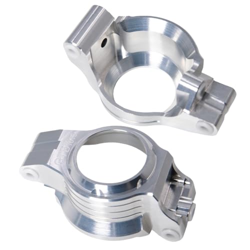 GTBRacing X-Maxx CNC Aluminum 7075 C Hub Carrier Set for 1/5 RC Car Tra-xxas Xmaxx 6S 8S Upgrade Part (C Hub Silver) - color: C Hub Silver