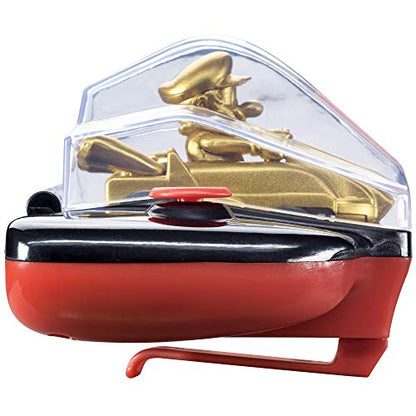 Carrera RC Nintendo Mario Kart 2.4 GHz Mini Collectible Radio Remote Control Toy Car Vehicle - Gold Mario | Official Licensed Mario Miniature Collectible Toy RC Car for Kids 6+, Ready To Run, Rechargeable Battery, Radio RC Racing - style: Mario Gold Editi