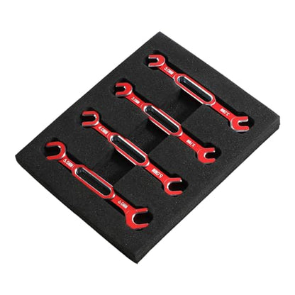 kingsea RC Car Wrench Aluminum Alloy Turnbuckle Nut Ball Joint Remover 3.0/3.2/3.5/3.7/4.0/5.0/5.5/6.0mm Universal Repair Tool Compatible with RC Car Boat RC Drone, Red - color: Red