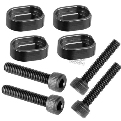 RC 7075 Aluminum Motor Mount Washers Shims Upgrades Part for 1/5 Scale TRX X-MAXX 6S 8S XRT 8S RC Car.Shims with Screws Hops Up,Black - color: Black(for 1/5)