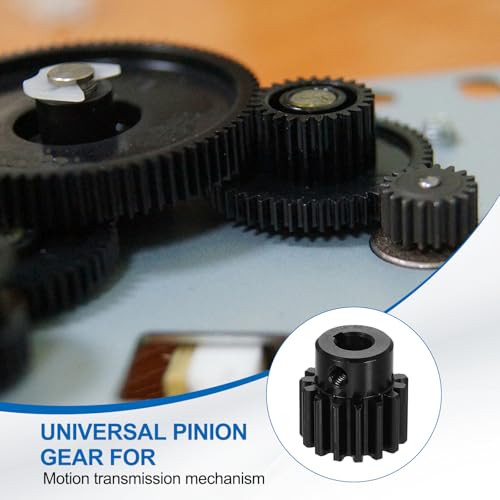 uxcell 2Pcs 1.5 Mod 15T Spur Gear 8mm Bore, 1045 Steel Pinion Gear with Keyway Black Surface Treatment, 20° Pressure Angle, for Spur Rack and RC Model Car or Motor DIY(18mm) - size: 1.5 Mod 15T, 8mm x 18mm